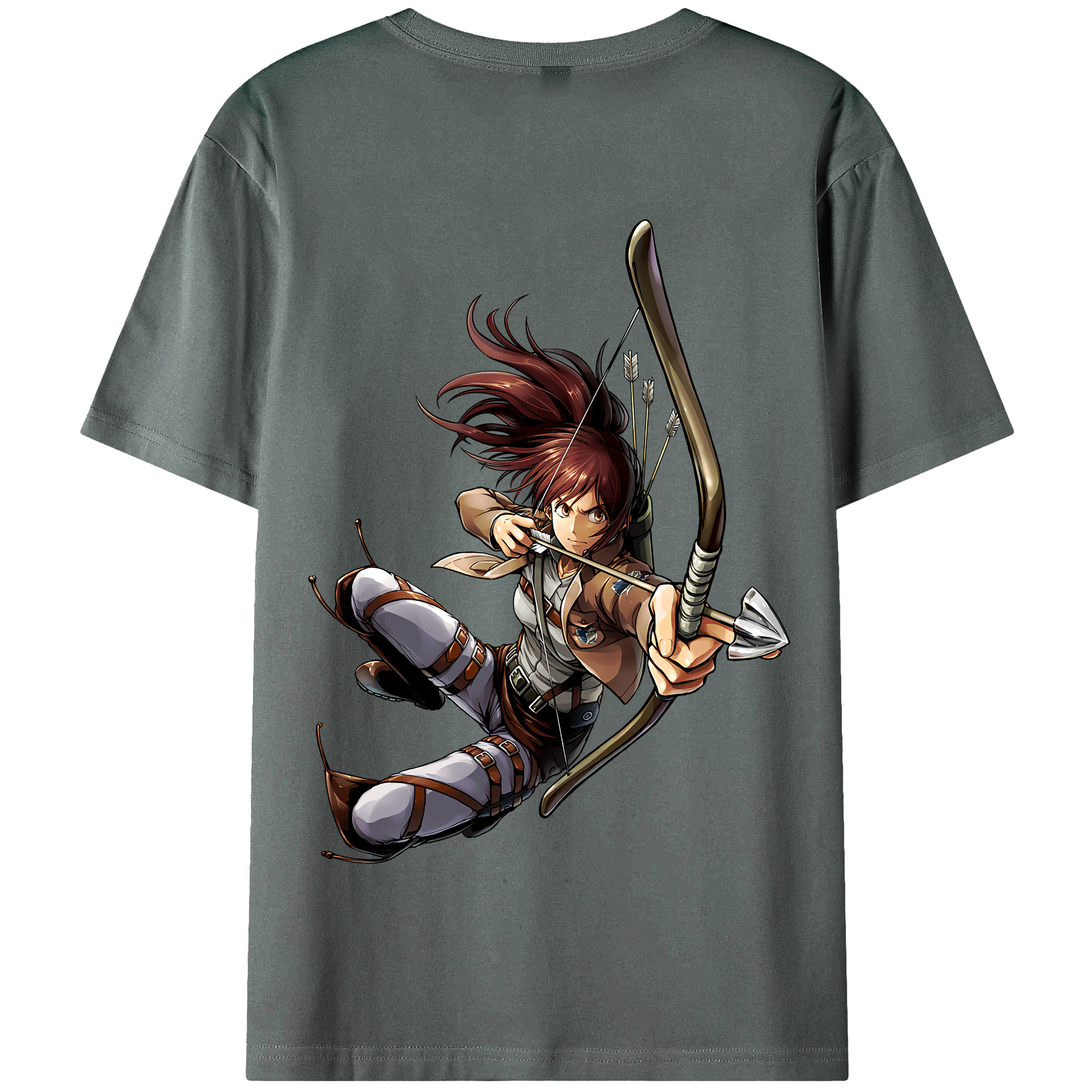 （画像用） 進撃の巨人 サシャ·ブラウス Attack on Titan Sasha Blaus 綿100％半袖Tシャツ（背面プリント）
